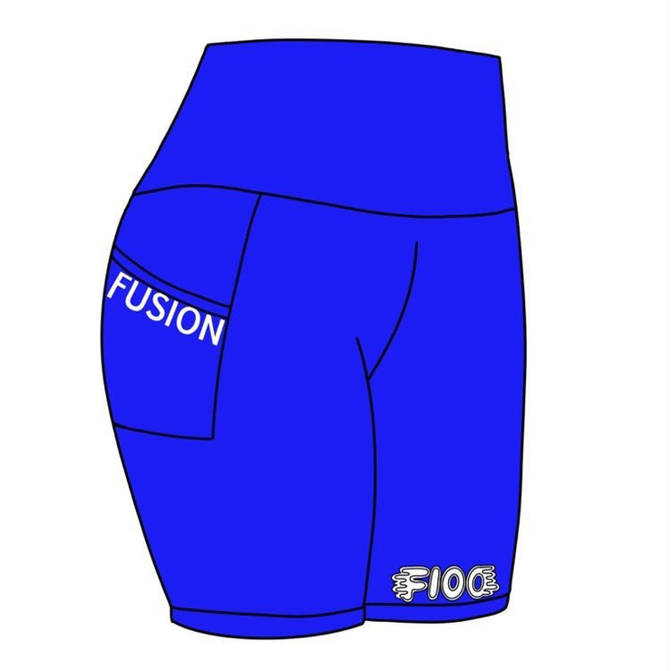 Blue "Biker" Shorts