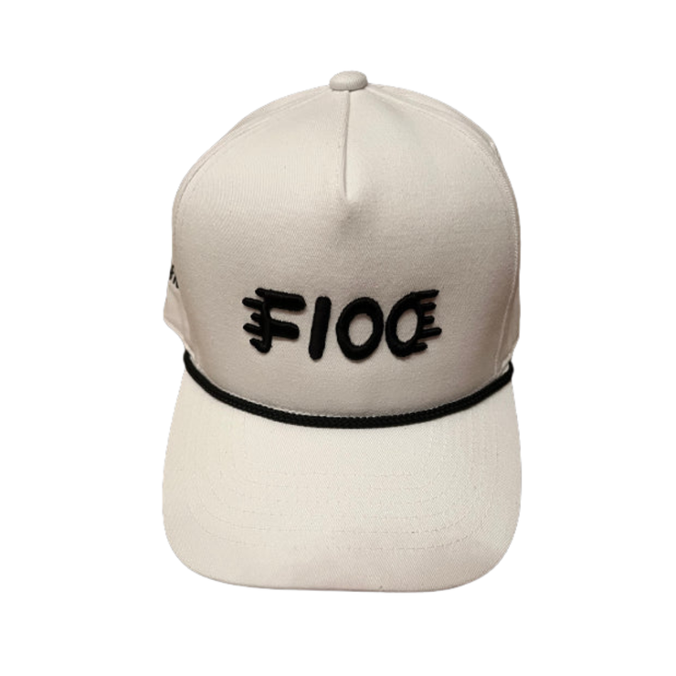 White Embroidered Snapback