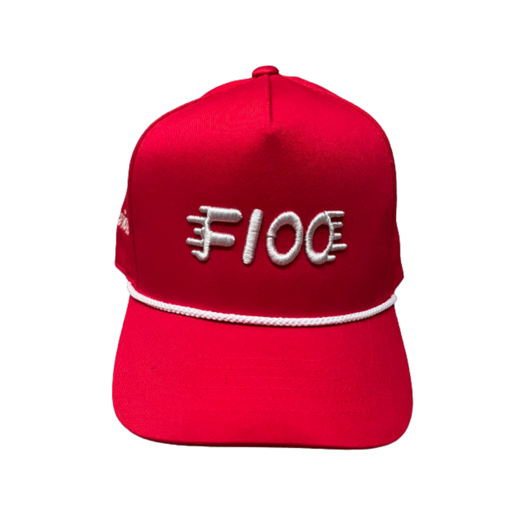 Red Embroidered Snapback