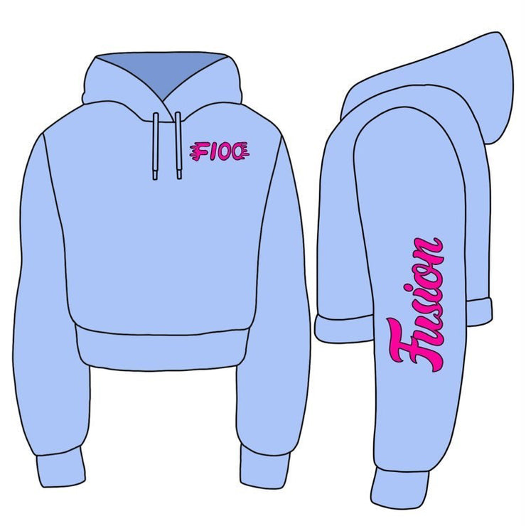 Sky Blue "Cropped" Hoodie