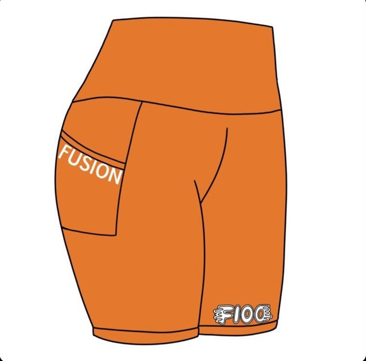 Orange "Biker" Shorts